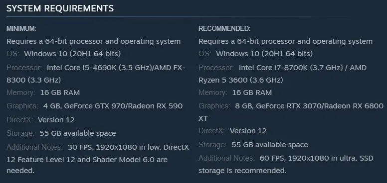 A Plague Tale System Requirements