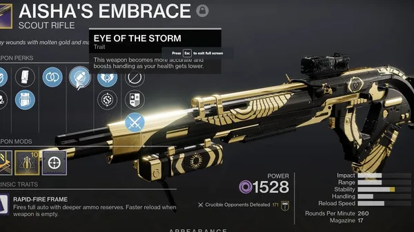 How To Get Aisha's Embrace Scout - PvP & PvE God Roll