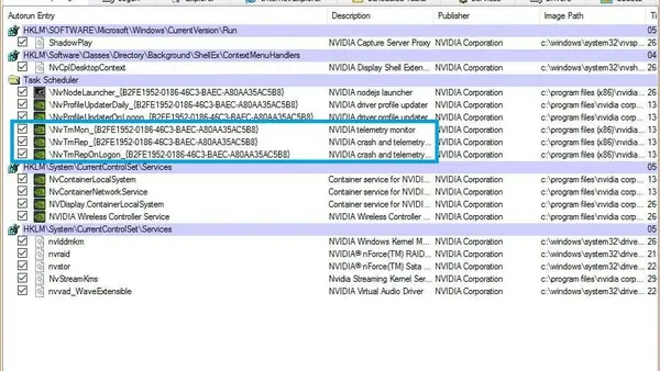 Disable Telemetry in Nvidia Geforce Experience Drivers