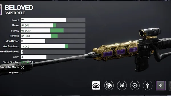 Beloved Sniper God Roll Guide - Best Perks for PvP & PvE