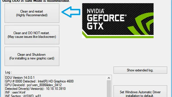 Fix NVIDIA graphics driver not compatible with Windows 10