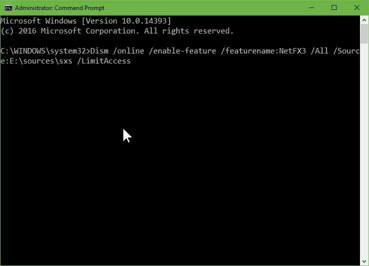 dot net framework 3.5 windows 10