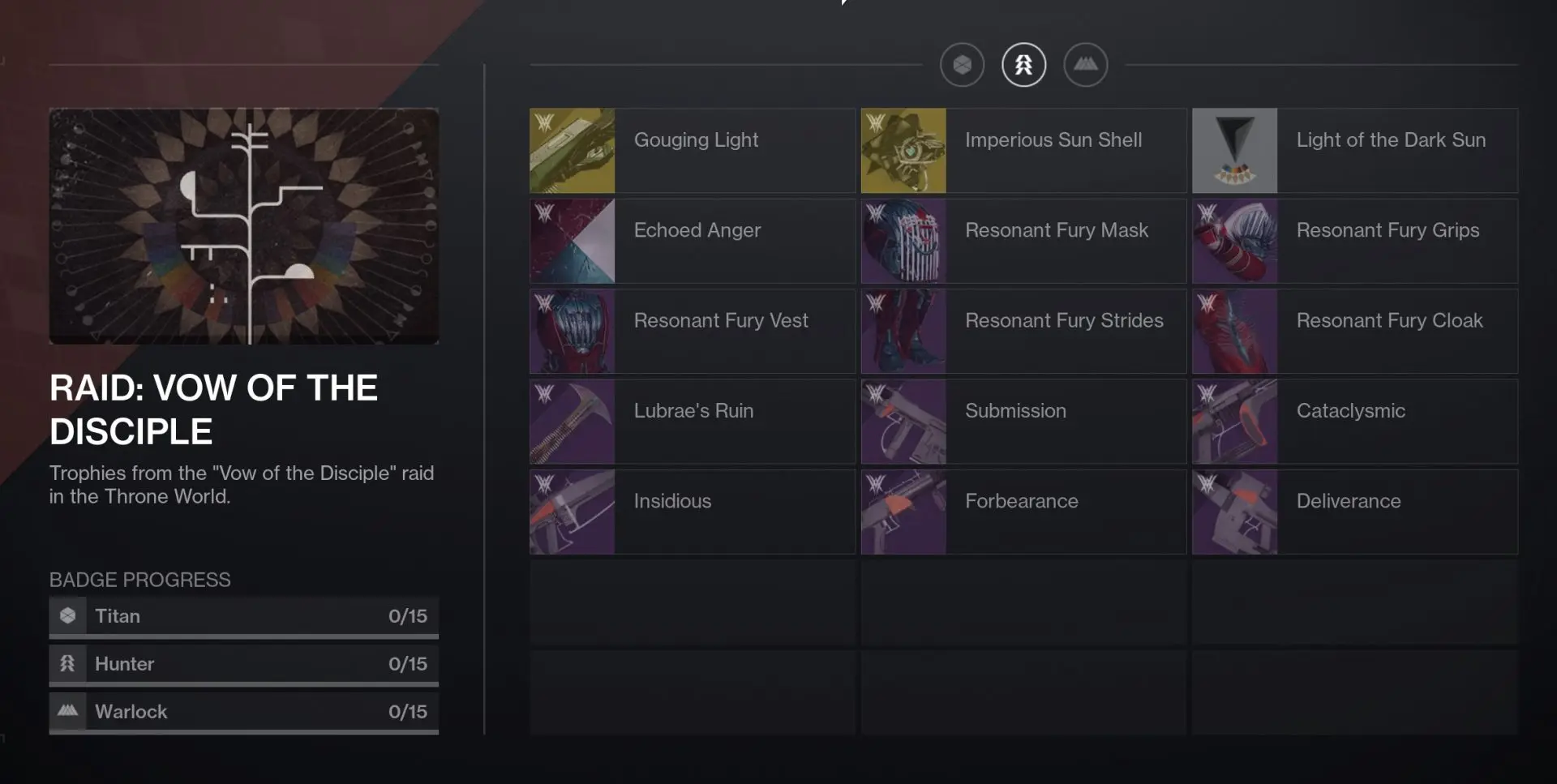 Raid Of The Disciple Loot