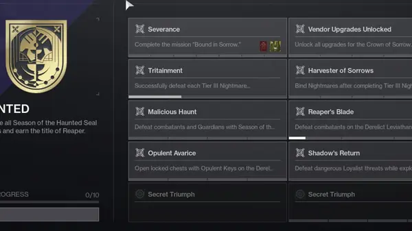 How To Get the Reaper Title in Destiny 2 - Season of the Haunted