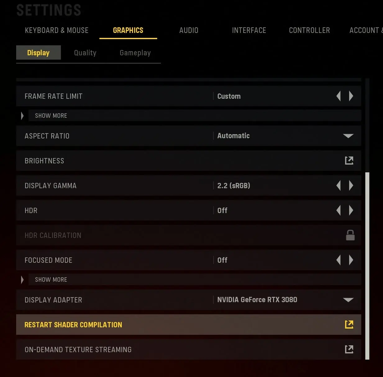 Restart Shader Installation