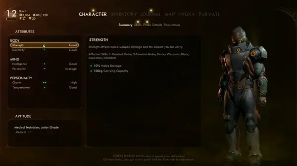 The Outer Worlds Attributes Guide