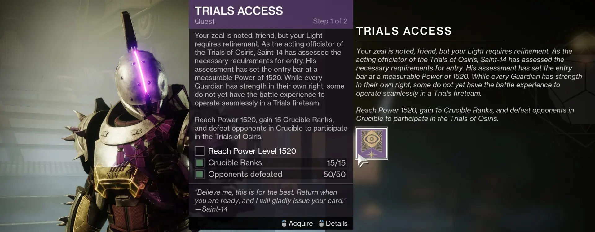 Trials Start