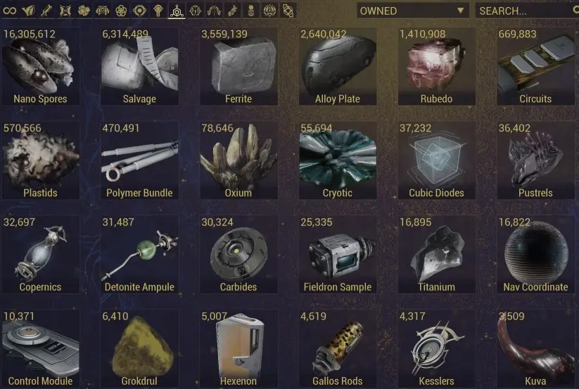 Warframe Resources Farming